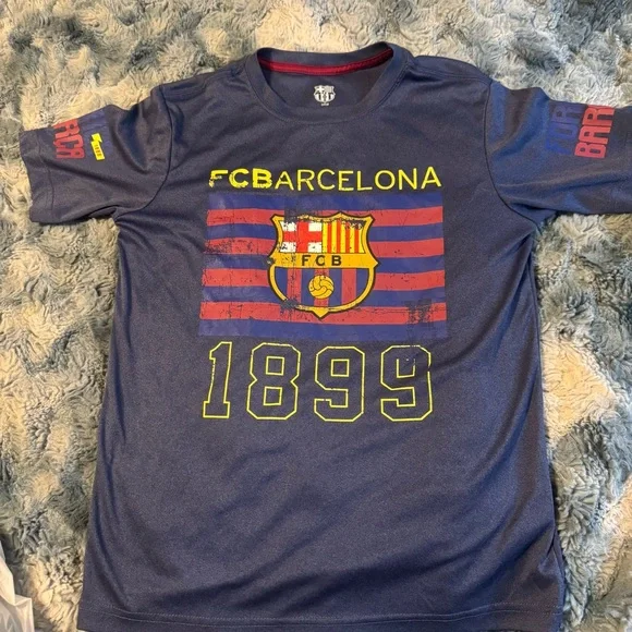 Kids FCBarcelona Soccer Jersey Shirt - Picture 1 of 2